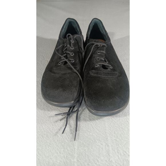 Foot-Prints by Birkenstock Black Suede Lace Up Shoes Women’s 40/9 Comfort Casual - Picture 1 of 6